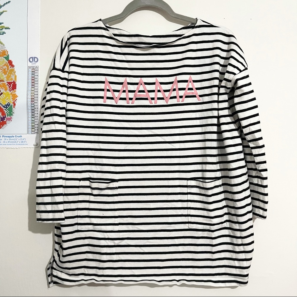 HATCH Maternity Striped MAMA Top Size 1 -see chart
